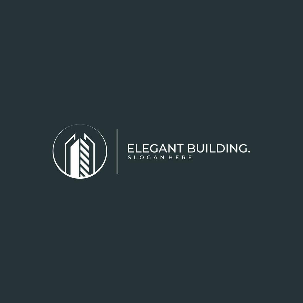 minimalistische modern gebouw logo vector. illustratie van gebouw in een modern minimalistische stijl voor bedrijf. vector illustratie. elegant logo