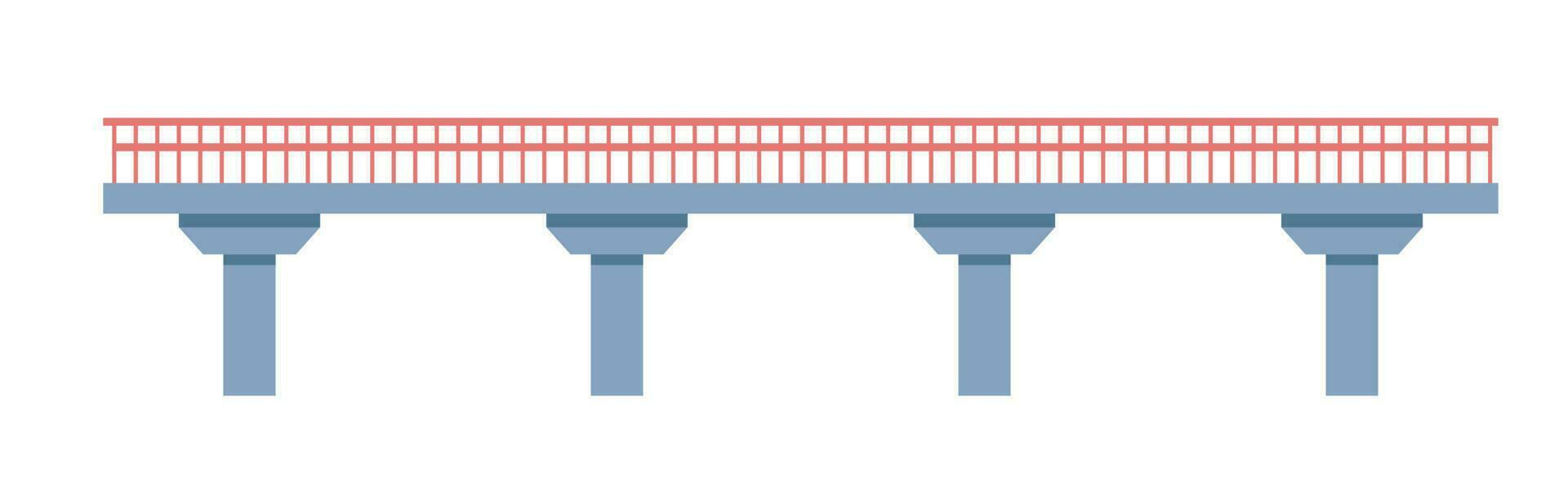brug met pijlers, modern stad bouw vector