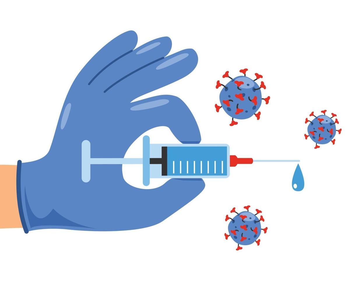 gezondheidszorgconcept met vaccinatie vector