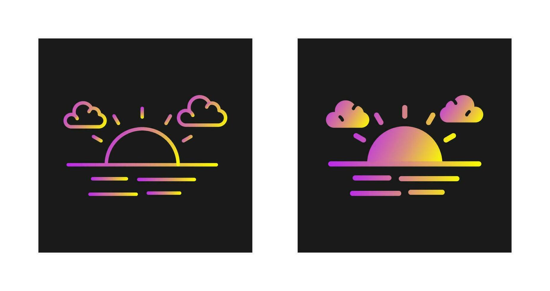 zonsondergang vector pictogram