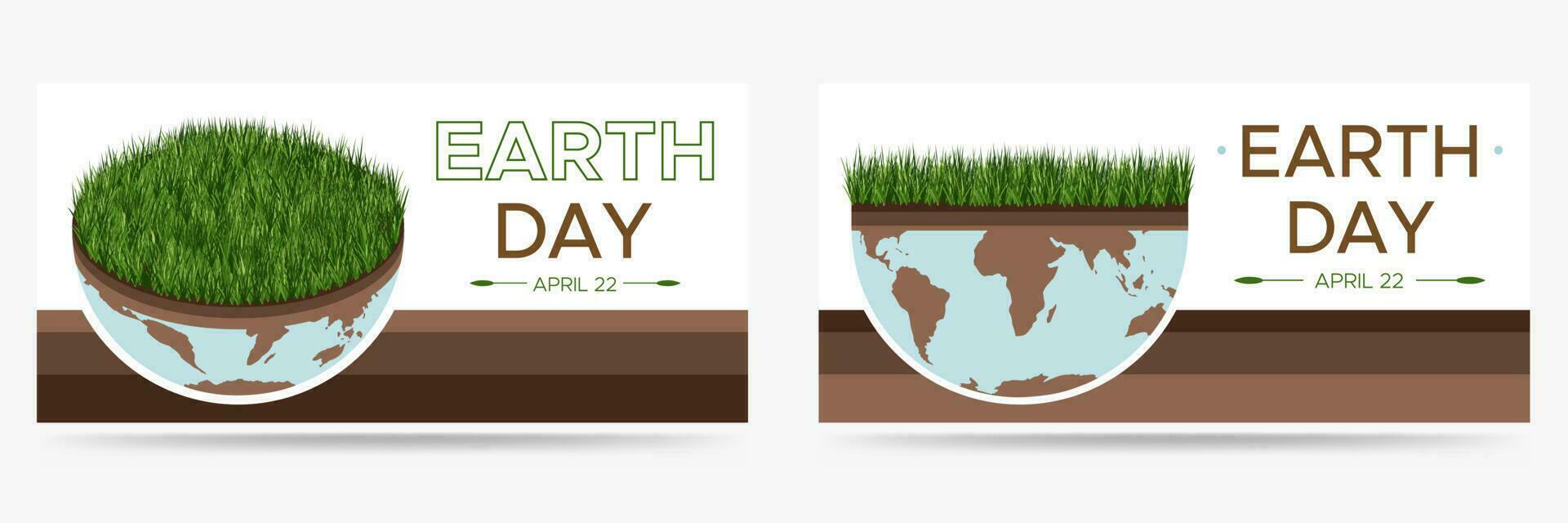 gelukkig aarde dag - reeks van vector eco illustraties van een milieu concept naar opslaan de wereld. concept visie Aan de thema van besparing de planeet. geschikt voor sociaal media na, verhalen, web spandoek.