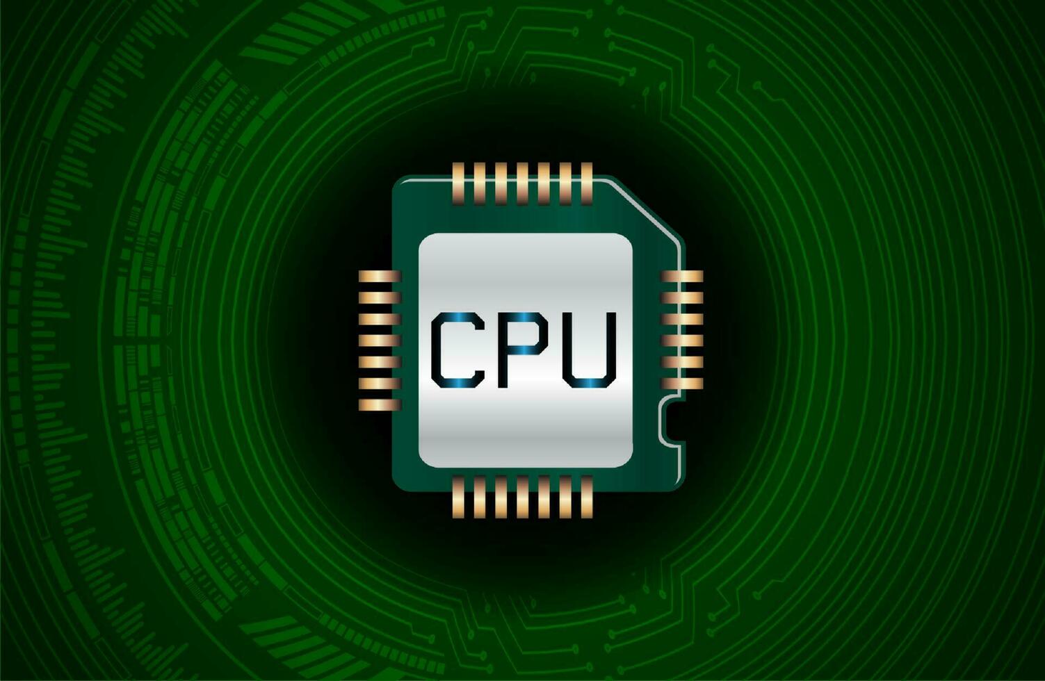 modern cyberveiligheid technologie achtergrond met CPU spaander vector