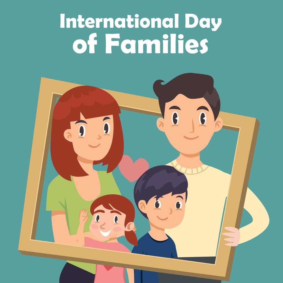 internationale dag van families groet sjabloon vector