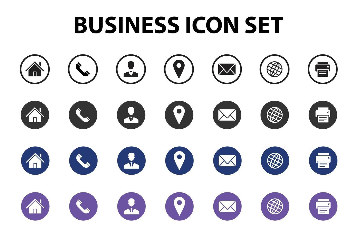 zakelijke communicatie icon set collectie vector