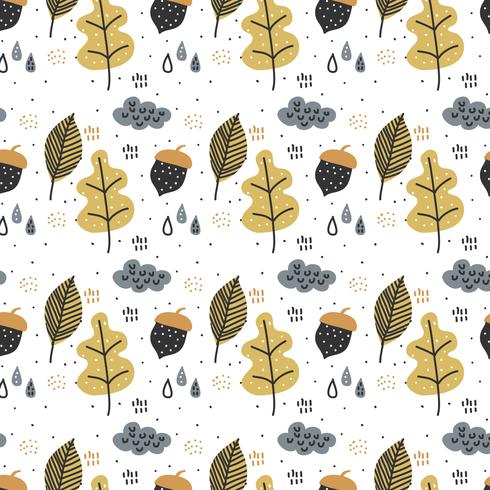 Doodle herfst patroon Vector