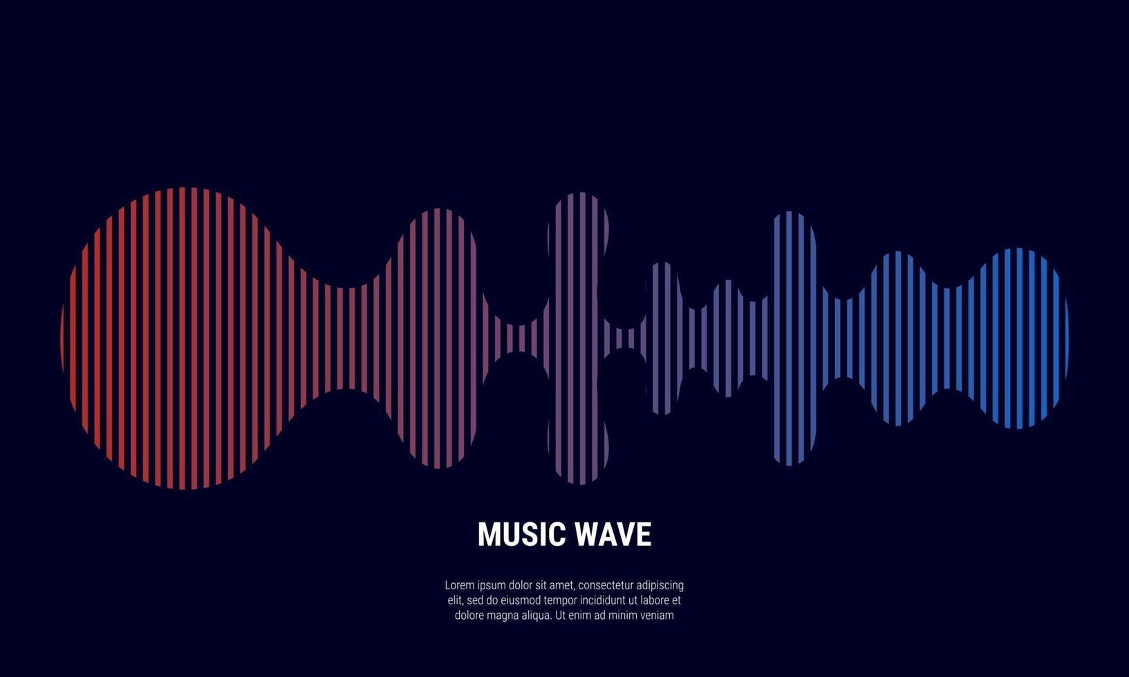 muziek abstracte achtergrond gekleurd in rode en blauwe gradaties vector