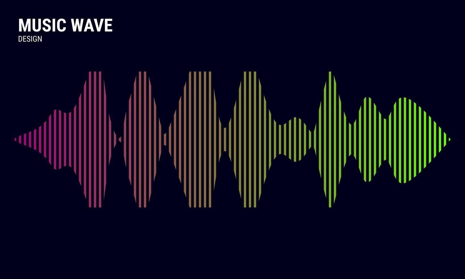 muziek abstracte achtergrond gekleurd in roze gele en groene gradaties equalizer voor muziek vectorillustratie vector