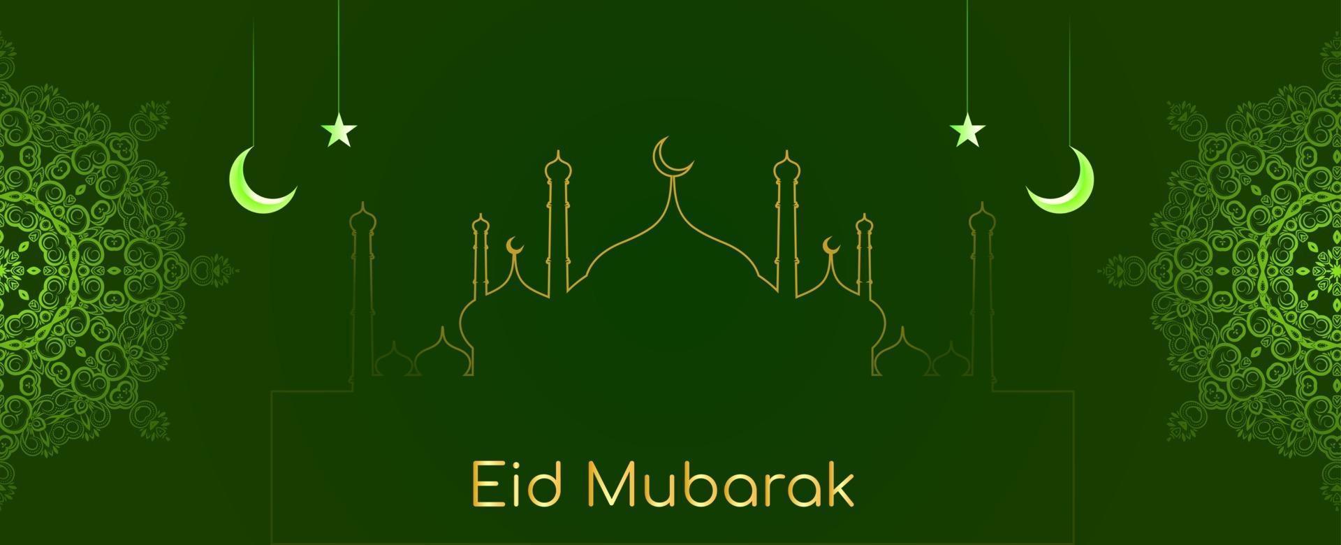 abstract eid Mubarak islamitisch vectorontwerp als achtergrond vector