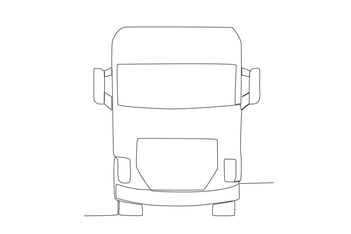 voorkant visie van een bus vector