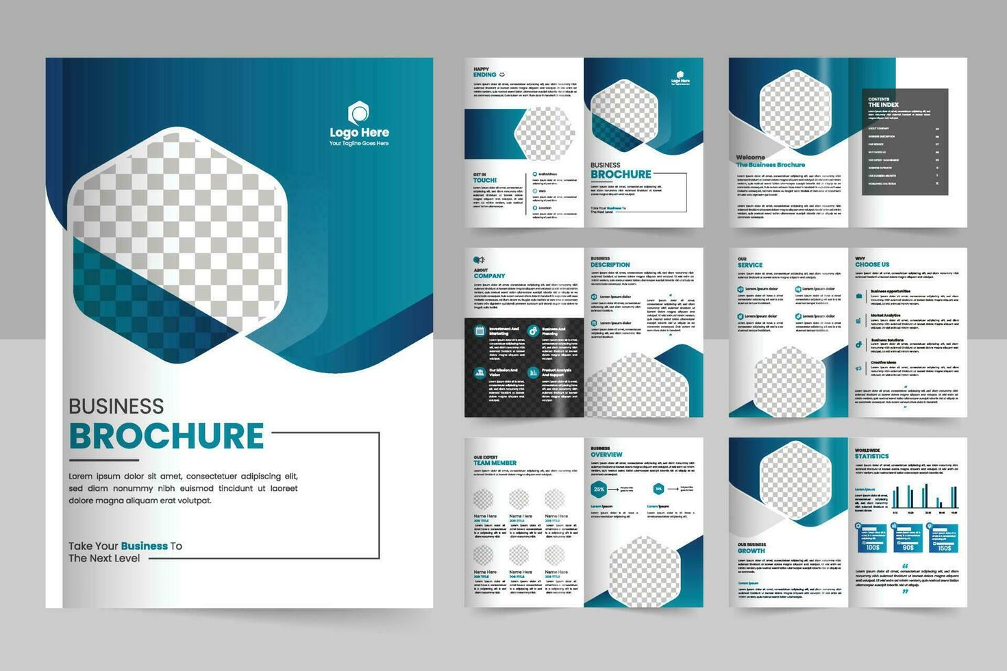 brochure sjabloon lay-out ontwerp en zakelijke minimaal meerdere pagina's brochure sjabloon ontwerp vector