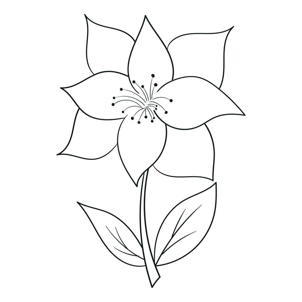 hand- tekening bloem vector schets illustratie