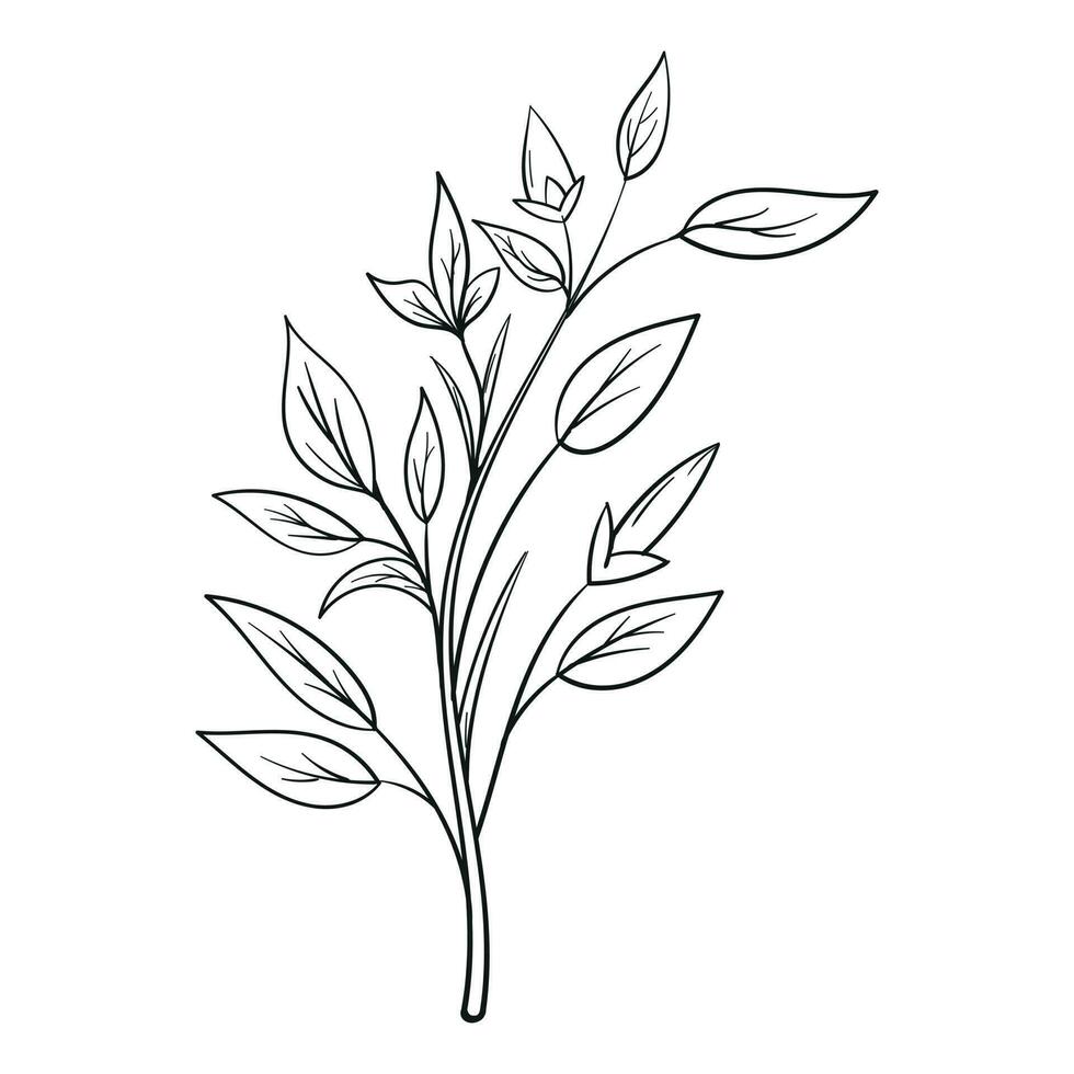 hand- tekening bloem vector schets illustratie