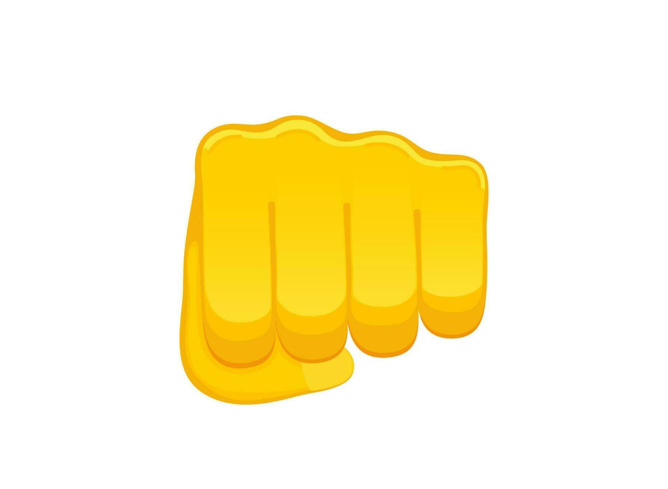 tegemoetkomend vuist icoon. hand- gebaar emoji vector illustratie