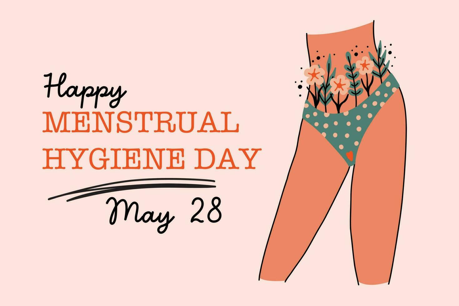 menstruatie- hygiëne dag poster vector