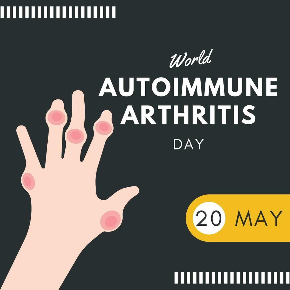 een poster van wereld auto immuun artritis dag vector