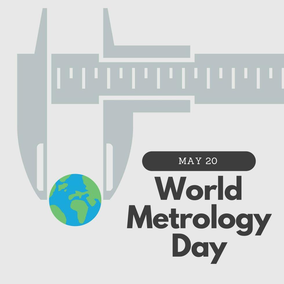 wereld metrologie dag poster geschikt voor sociaal media post vector