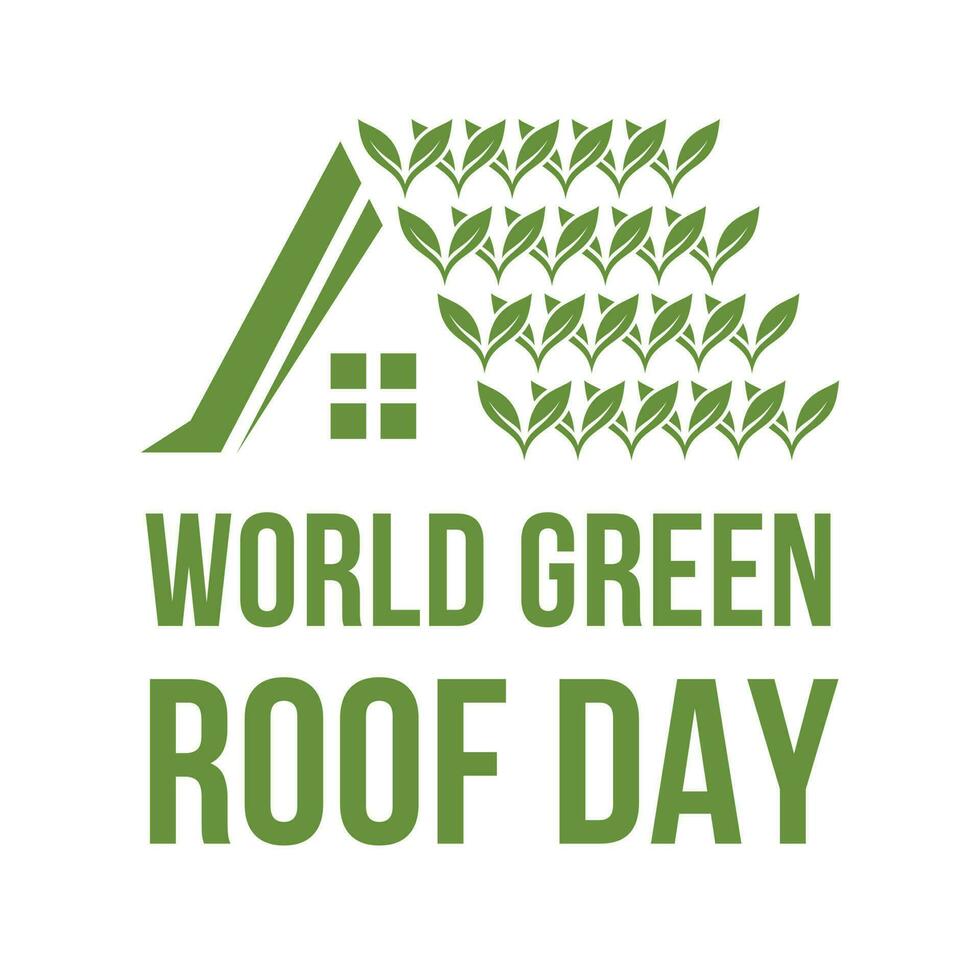 een poster van wereld groen dak dag vector