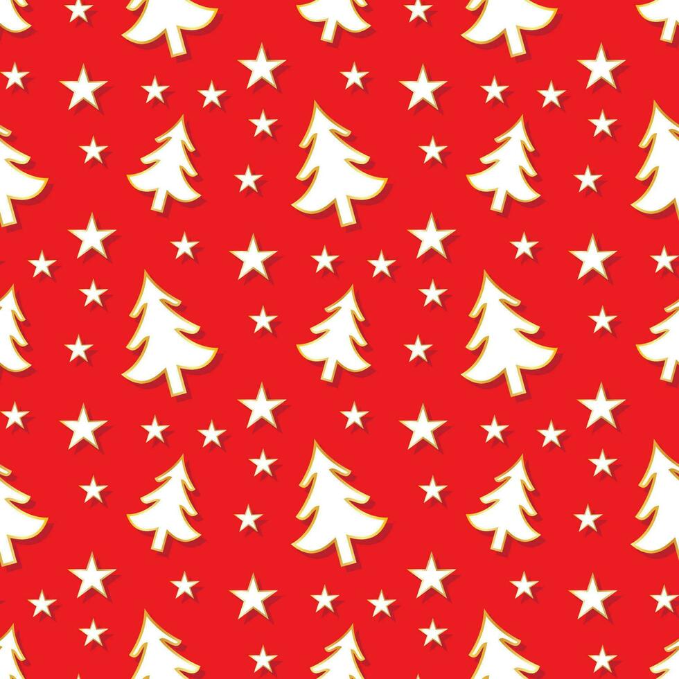 rood Kerstmis boom patroon vector