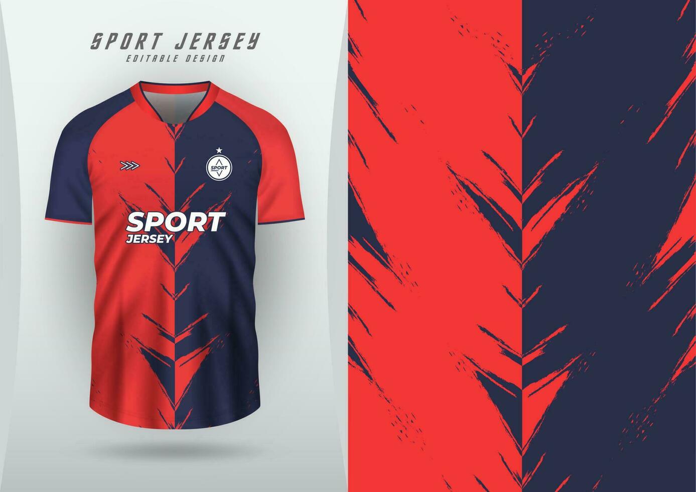 achtergronden voor sport- Jersey, voetbal truien, rennen truien, racing truien, borstel patronen, rood en blauw strepen vector