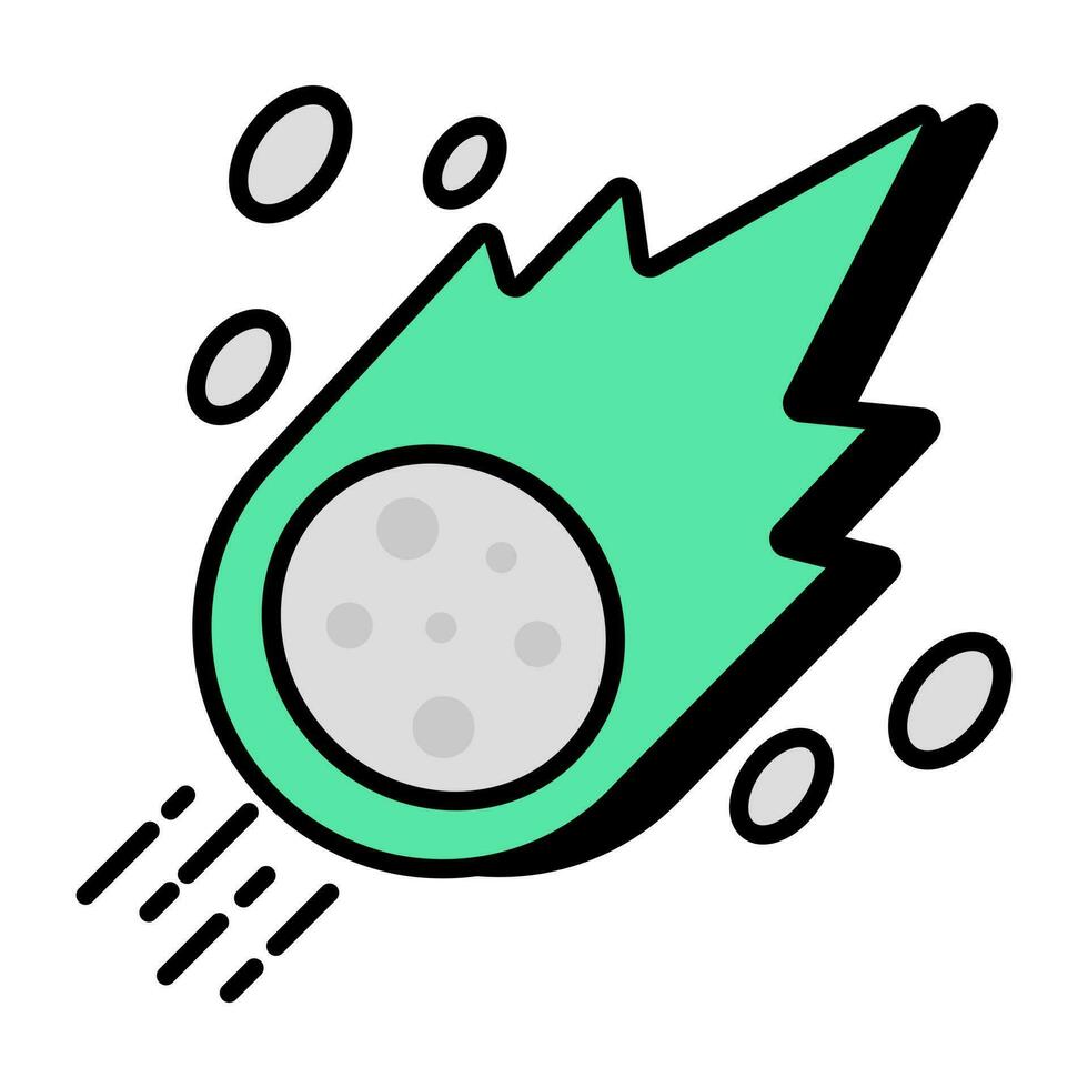 een icoon ontwerp van meteoriet vector