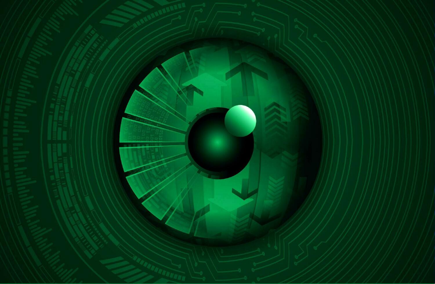 modern cyberveiligheid technologie icoon pak met ogen vector