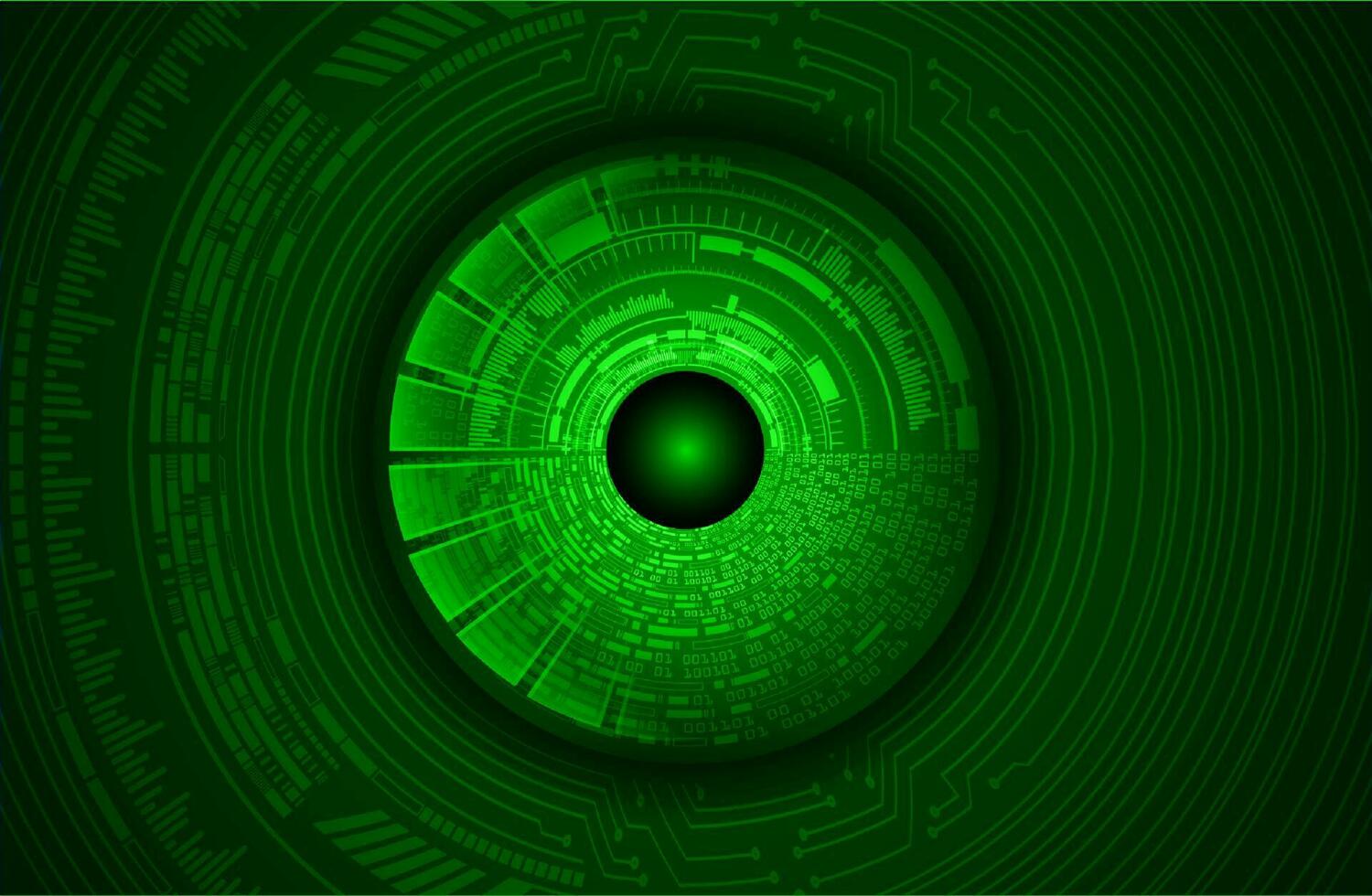 modern cyberveiligheid oog Aan technologie achtergrond vector