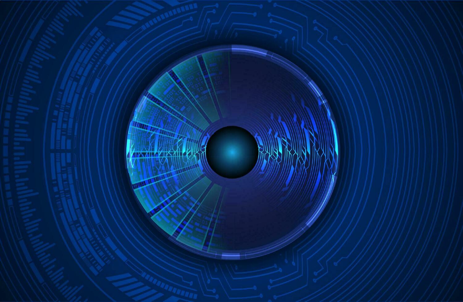 modern cyberveiligheid oog Aan technologie achtergrond vector