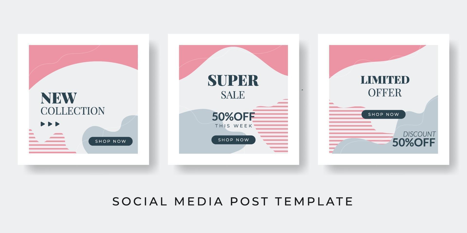 sociale media mode trendy verhalen en post creatieve vector set