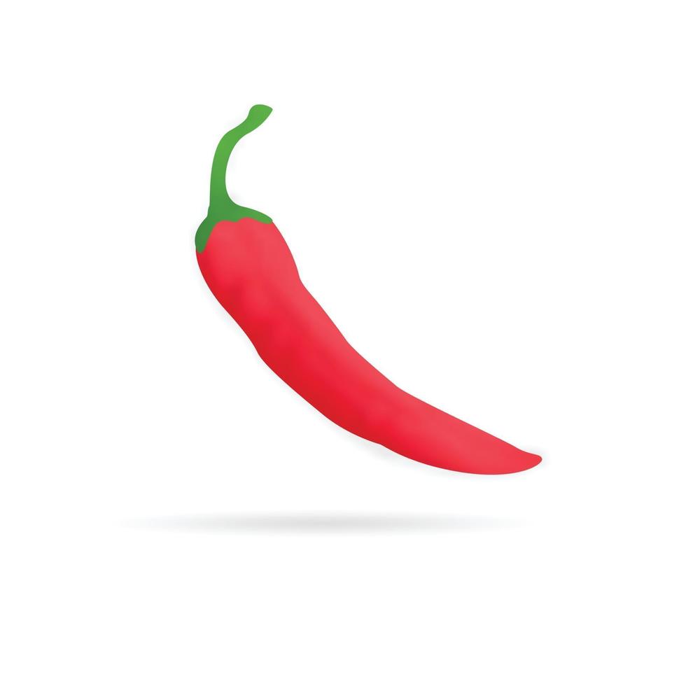 hand getekend 3d chili peper illustratie vector