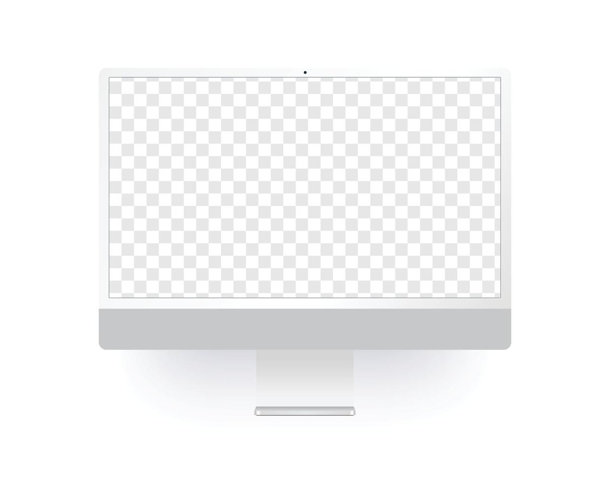 grijze desktop computer illustratie vector
