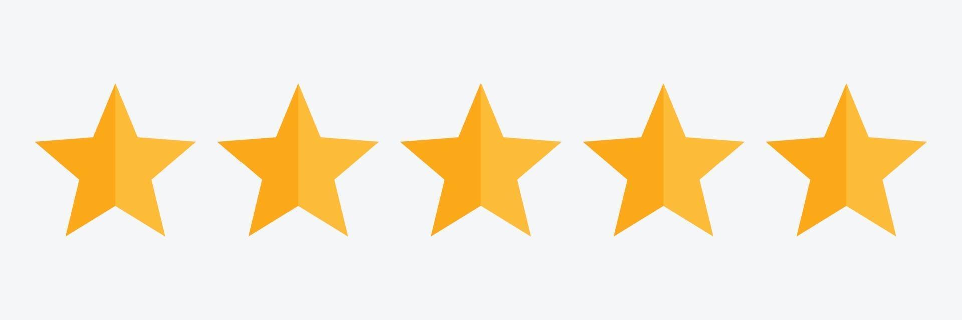 vijf sterren rating pictogram vector