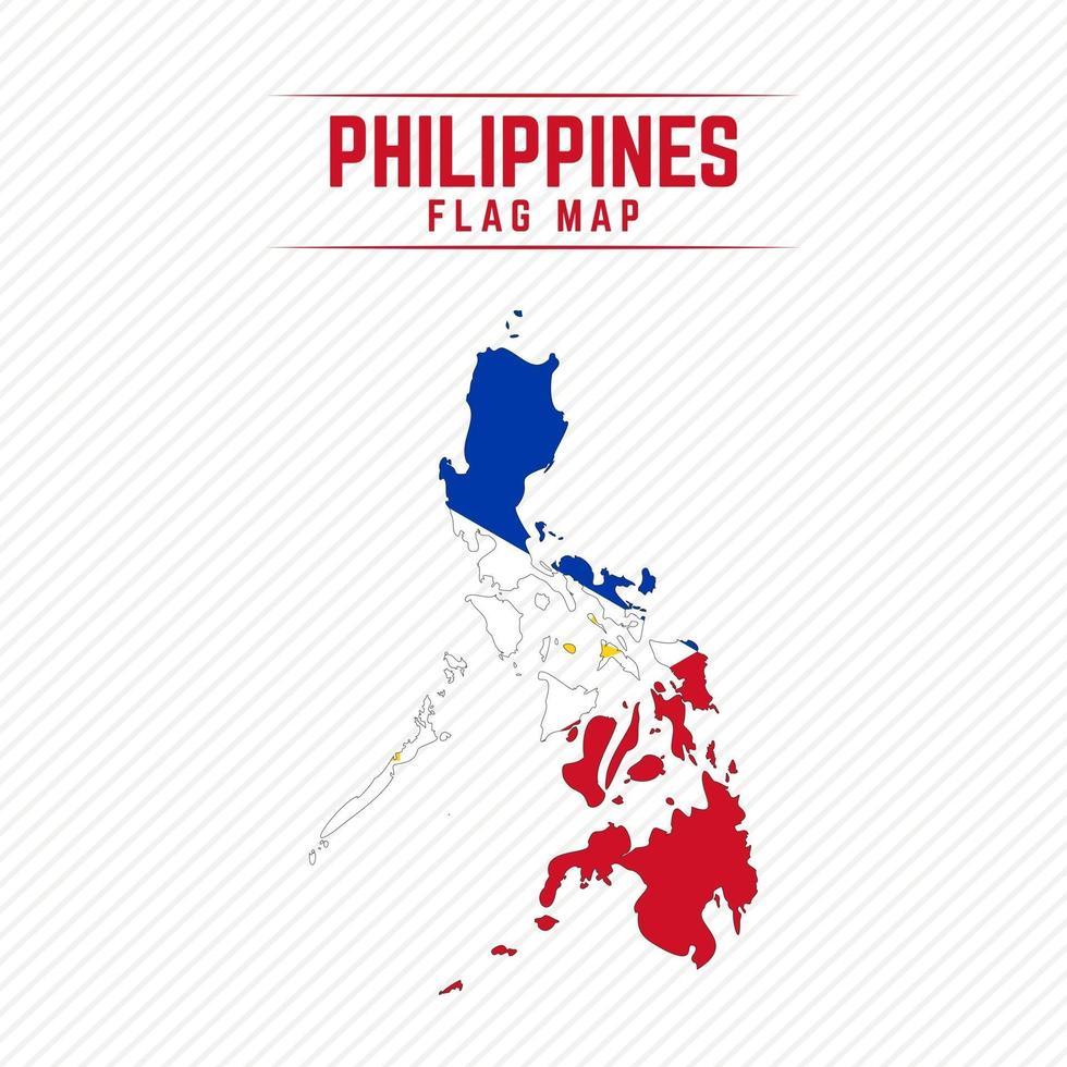 vlag kaart van filippijnen vector