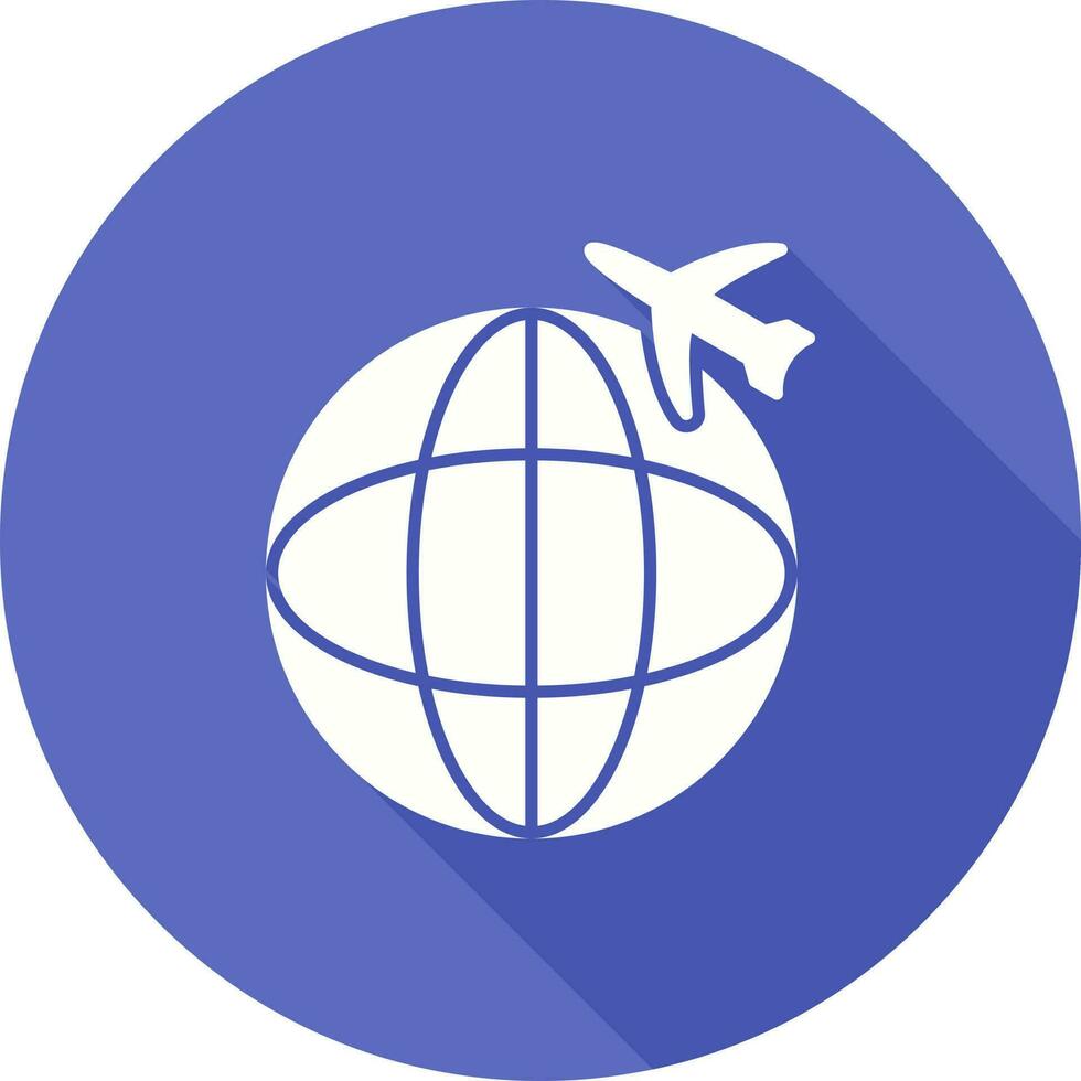Internationale vluchten vector icoon