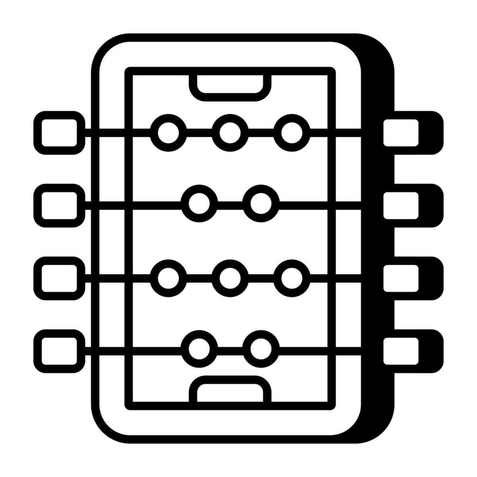 een creatief ontwerp icoon van tafelvoetbal vector