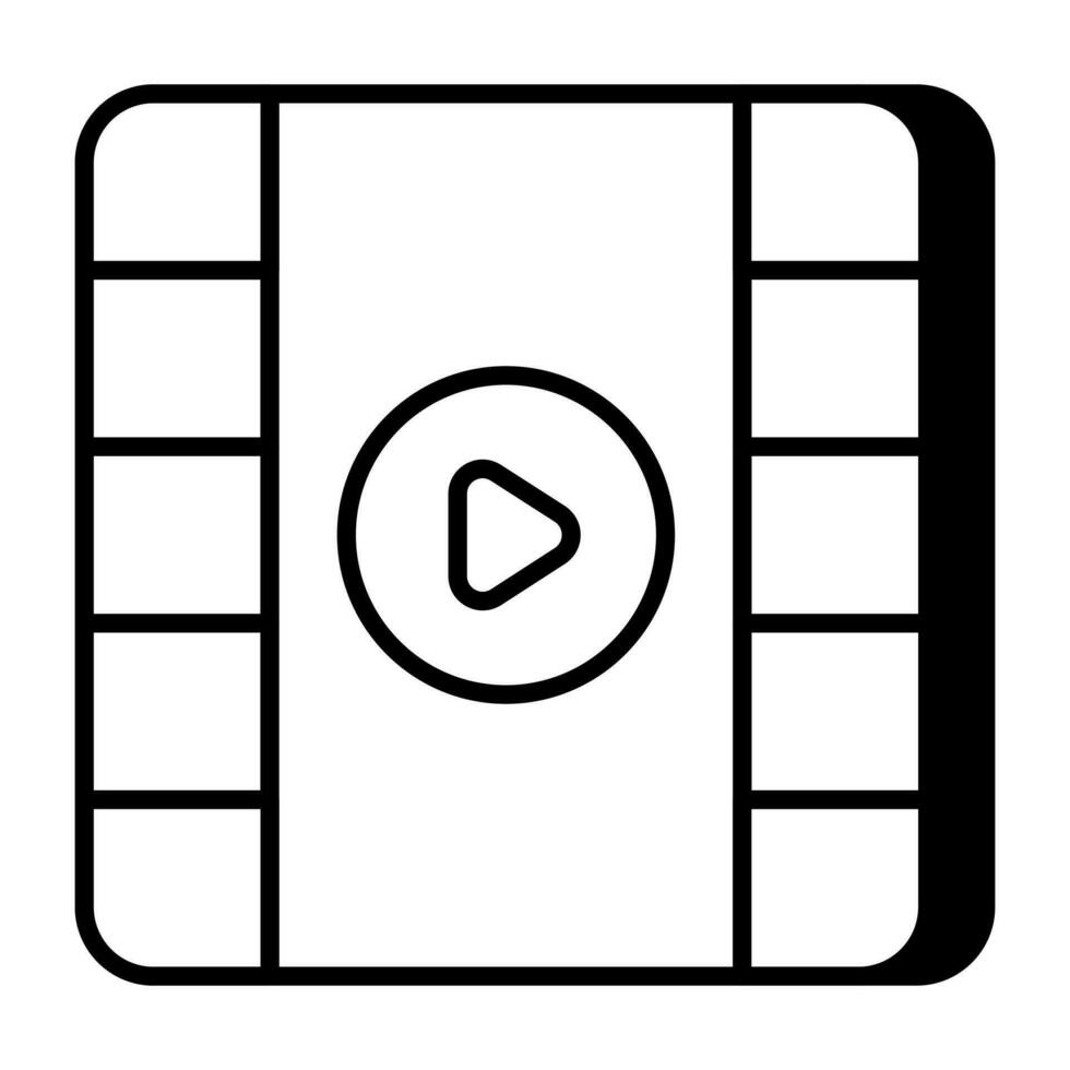 een unieke ontwerpvector van video-reel vector