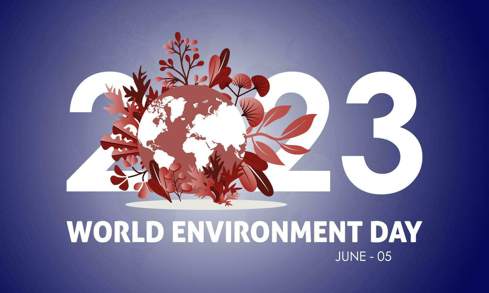2023 concept wereld milieu dag natuur ecologie bescherming vector illustratie sjabloon