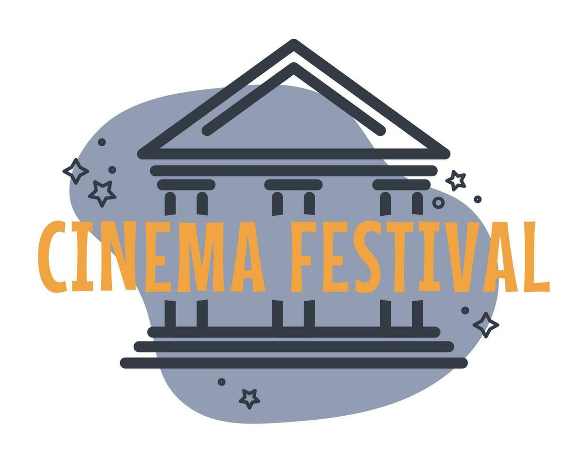 bioscoop festival, aan het kijken nieuw films en films vector