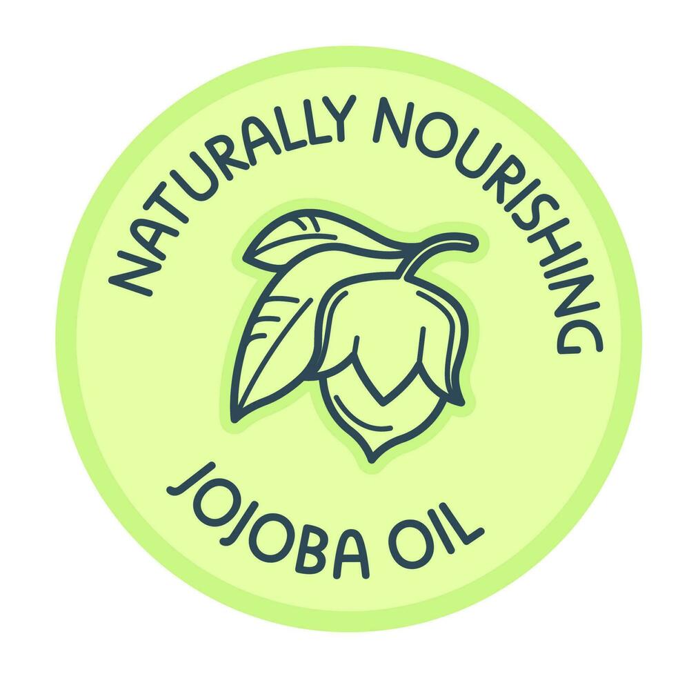 van nature voedzaam jojoba olie, biologisch Product vector