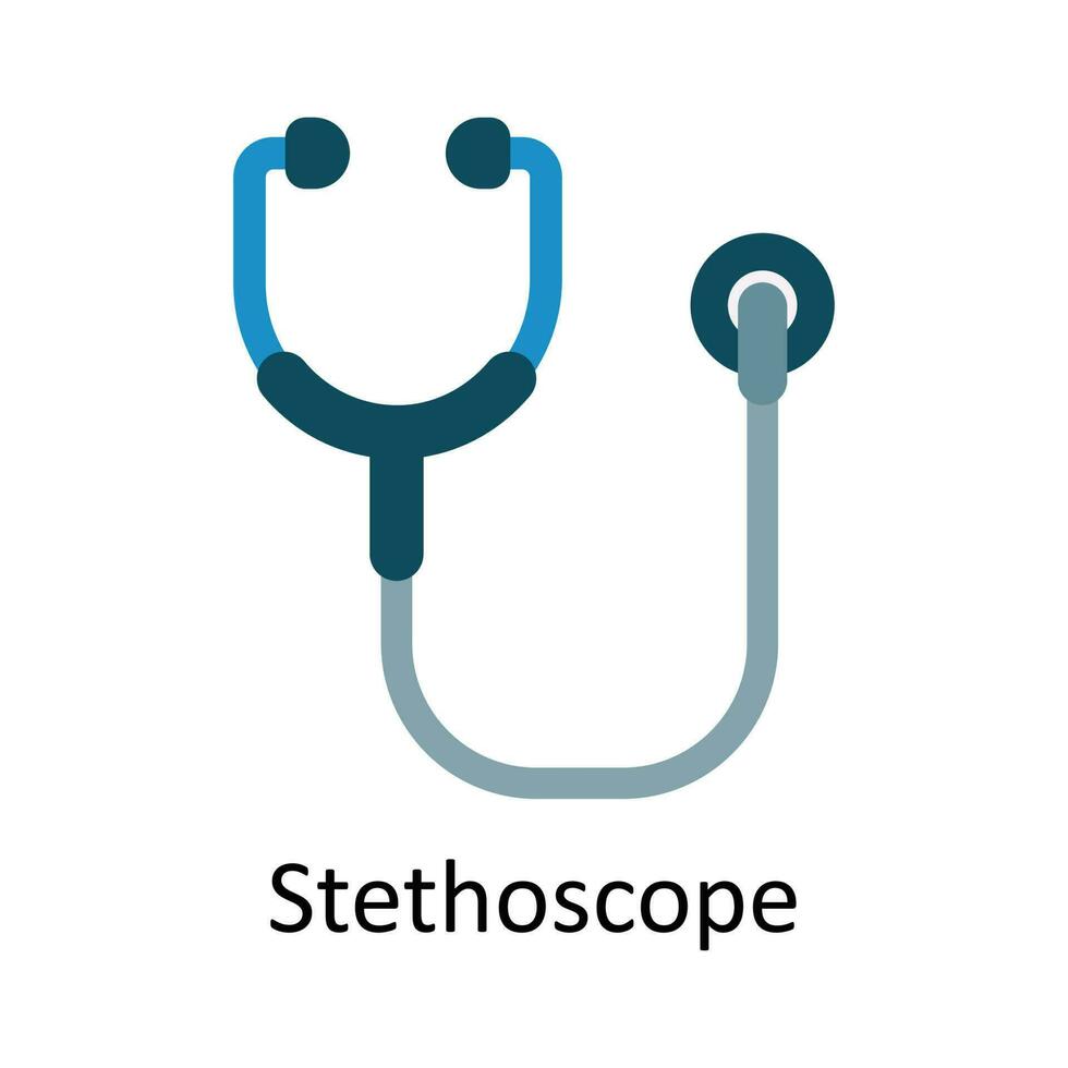 stethoscoop vector vlak icoon ontwerp illustratie. medisch en gezondheidszorg symbool Aan wit achtergrond eps 10 het dossier