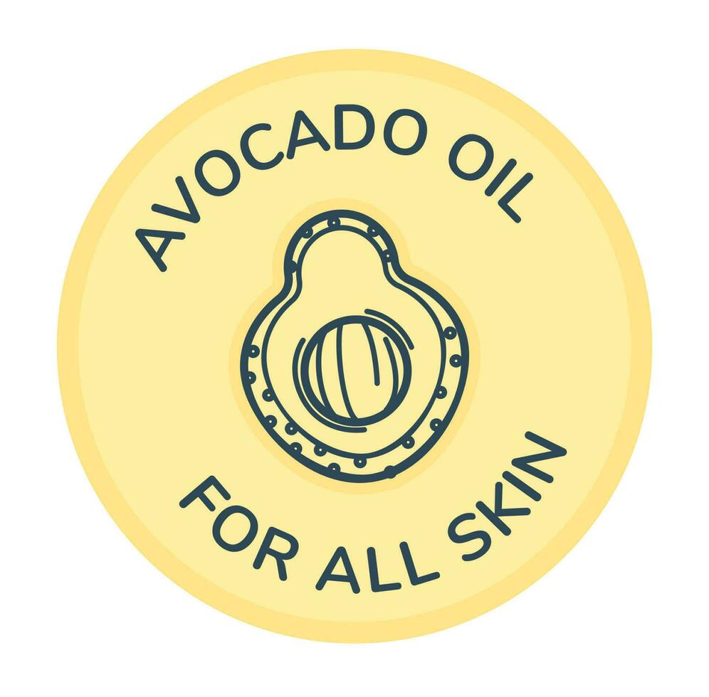 avocado olie voor allemaal huid soorten, biologisch schoonheidsmiddelen vector