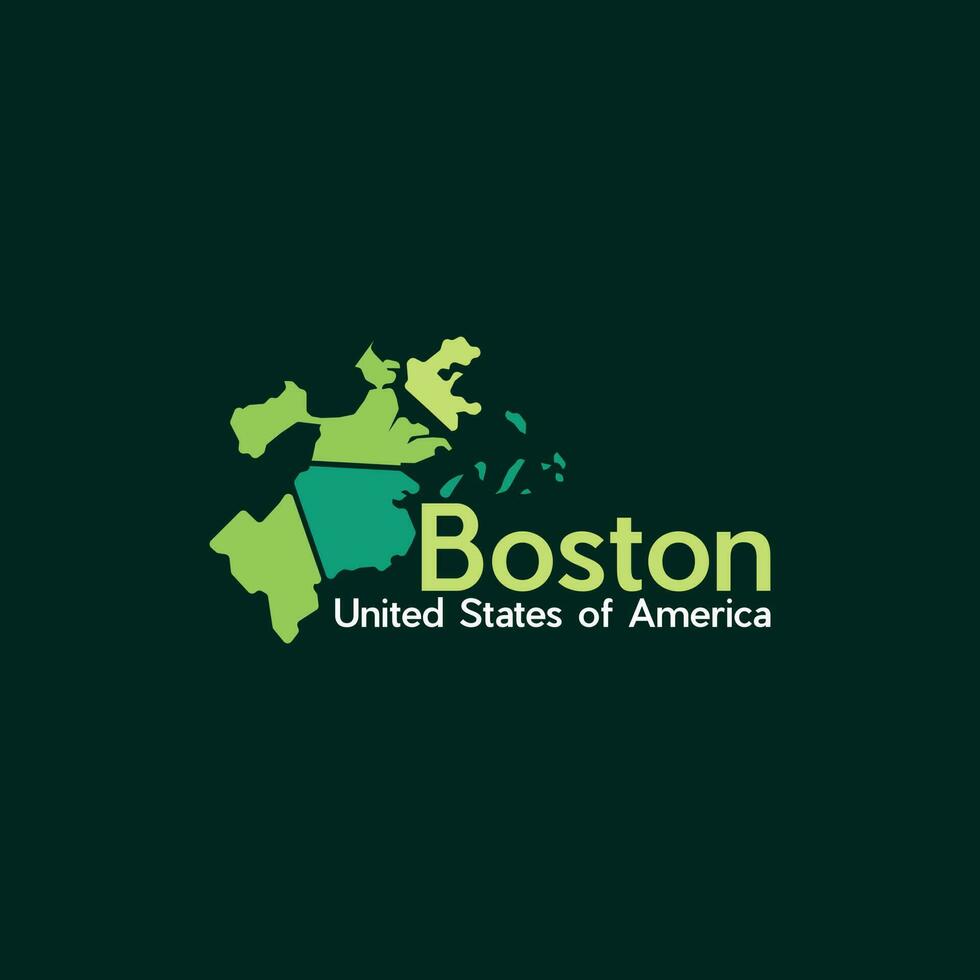 kaart van Boston stad modern illustratie creatief ontwerp vector