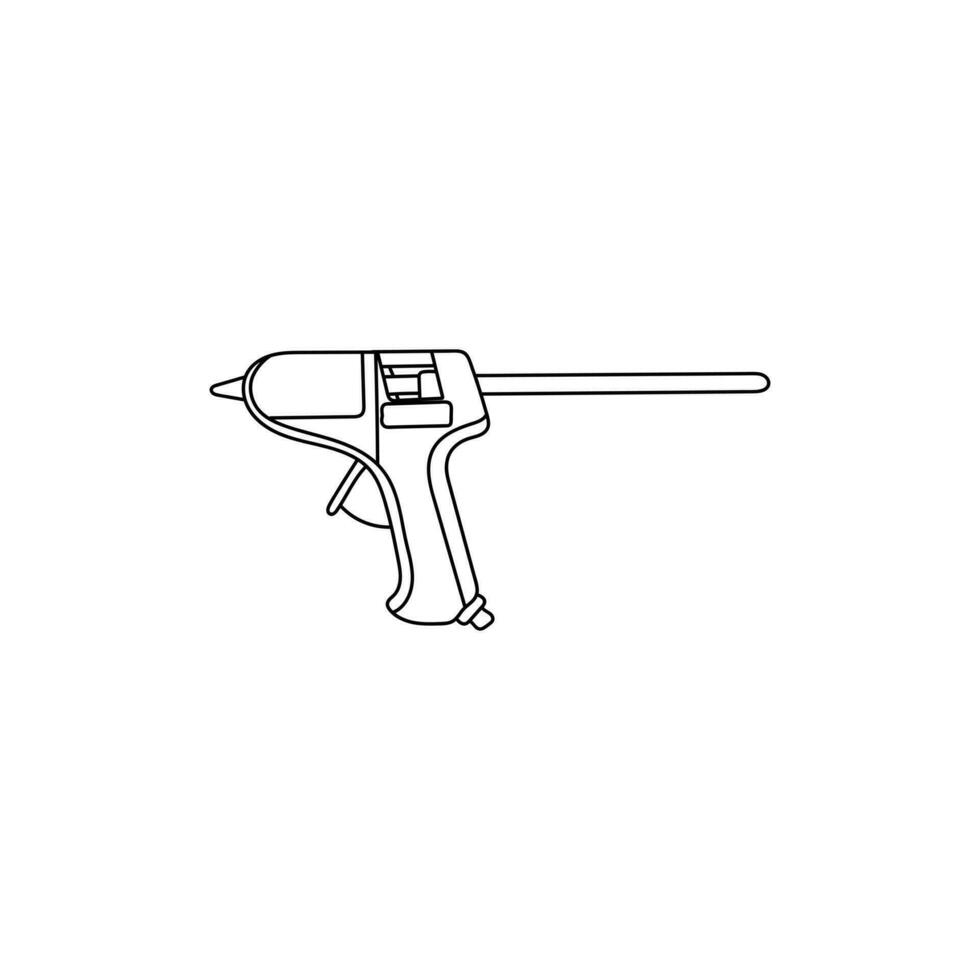 lijm geweer gereedschap lijn gemakkelijk creatief logo vector