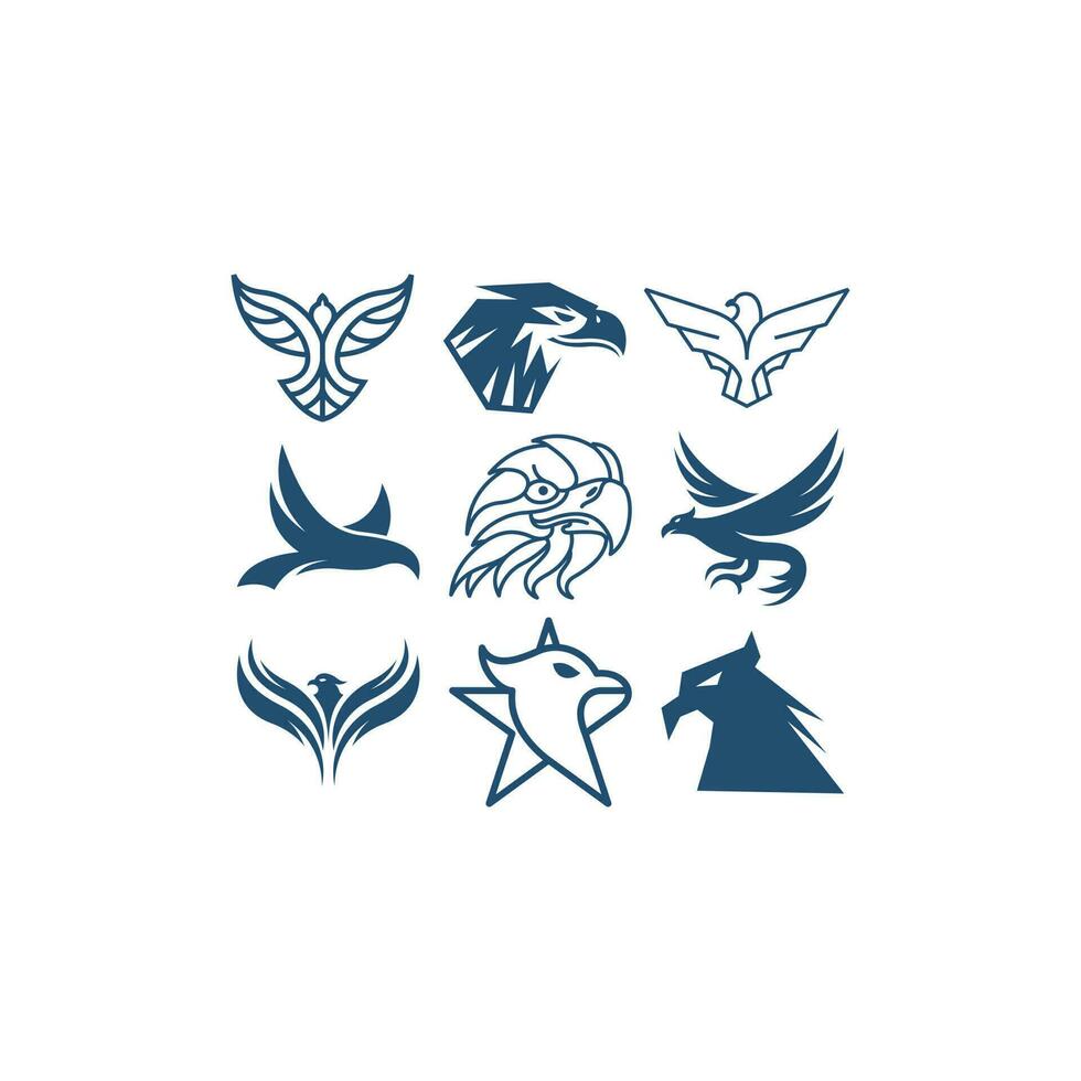 reeks dier adelaar icoon verzameling creatief logo vector