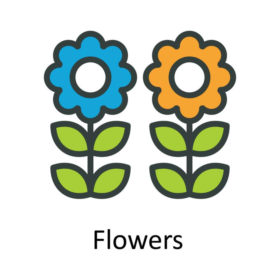 bloemen vector vullen schets icoon ontwerp illustratie. landbouw symbool Aan wit achtergrond eps 10 het dossier