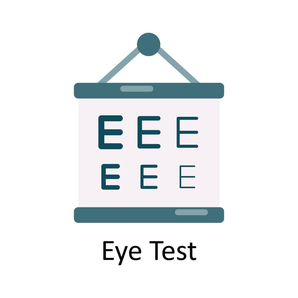 oog test vector vlak icoon ontwerp illustratie. medisch en gezondheidszorg symbool Aan wit achtergrond eps 10 het dossier