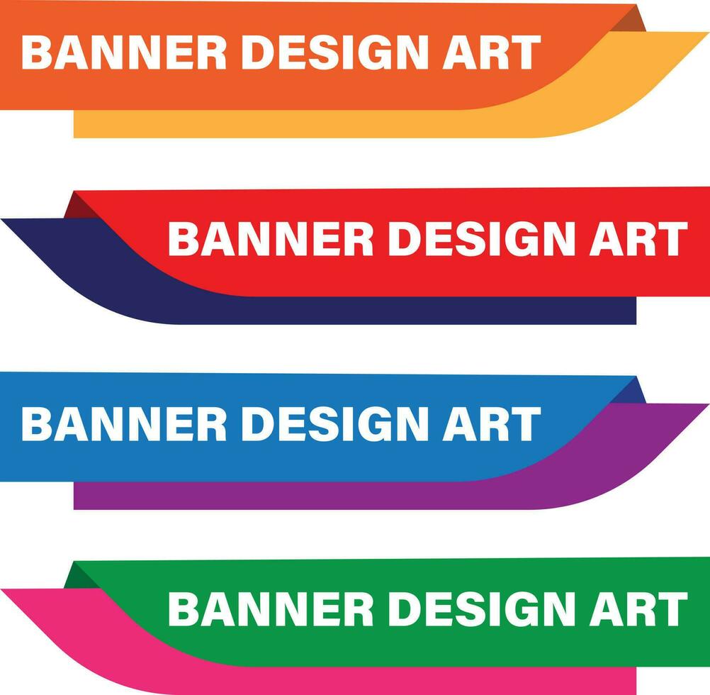 creatief kleurrijk banier ontwerp kopteksten vector