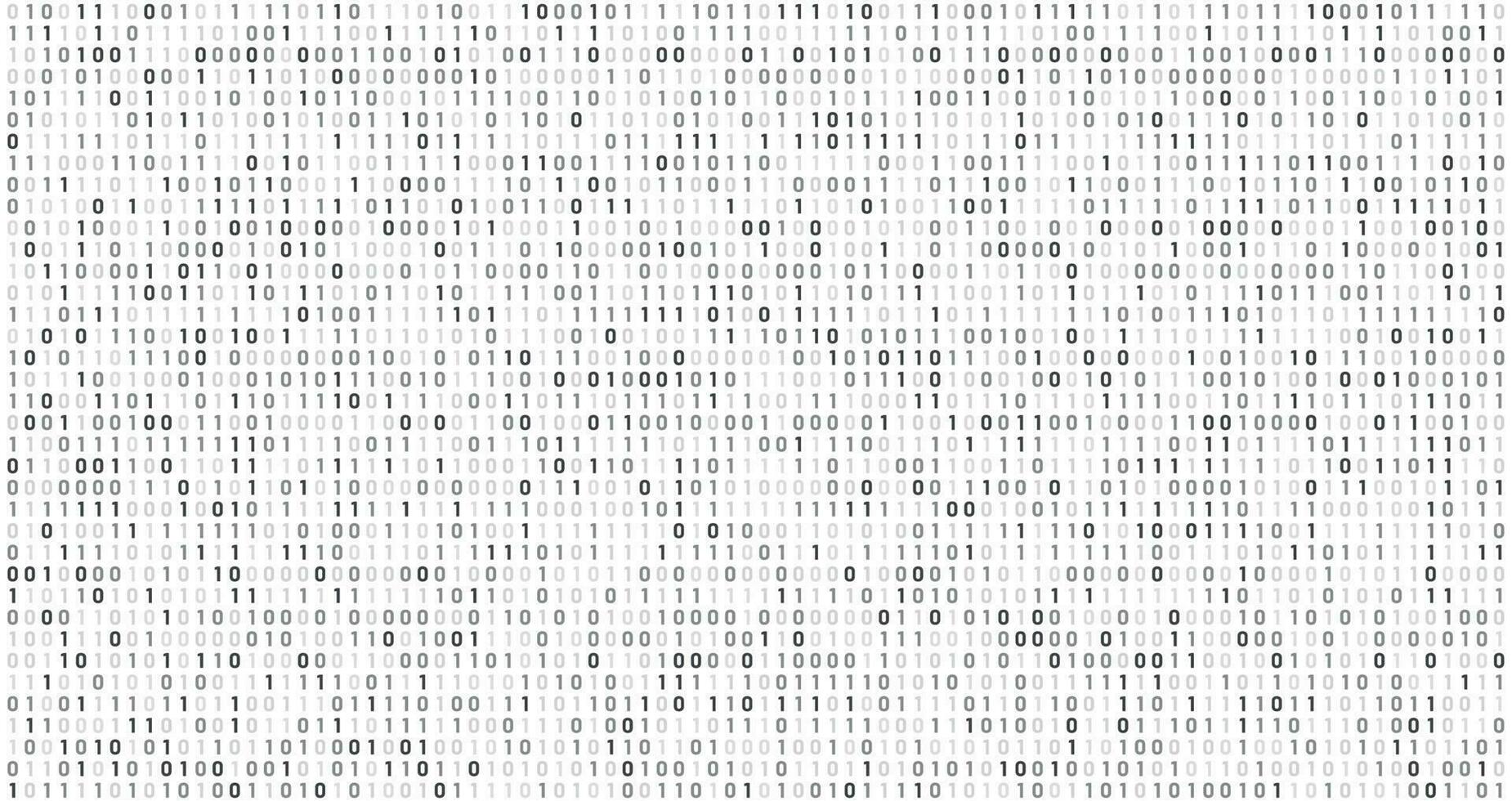 binair Matrix code. computer gegevens stroom, digitaal veiligheid codes en grijs codering informatie abstract vector achtergrond