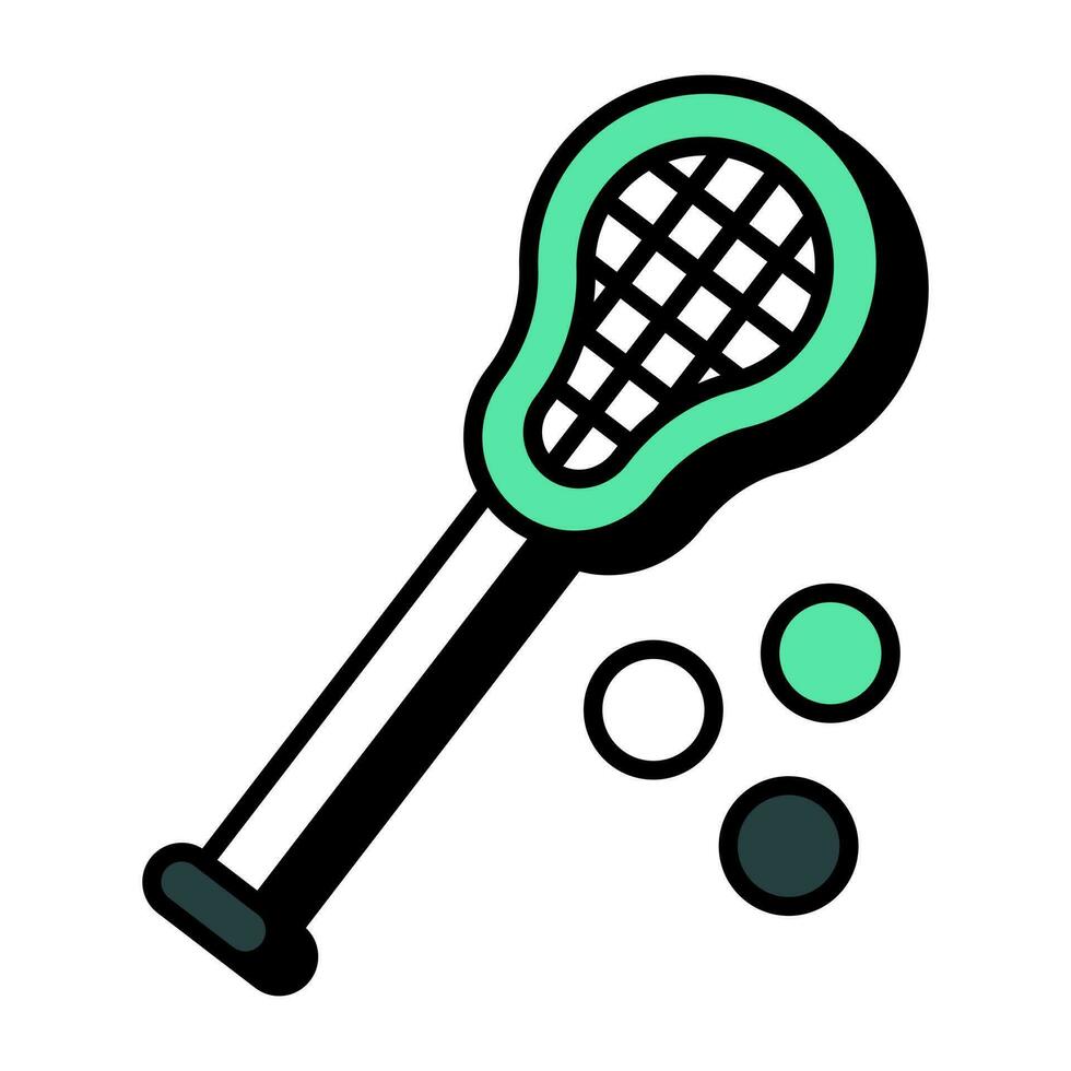 een perfect designicoon van lang tennis vector