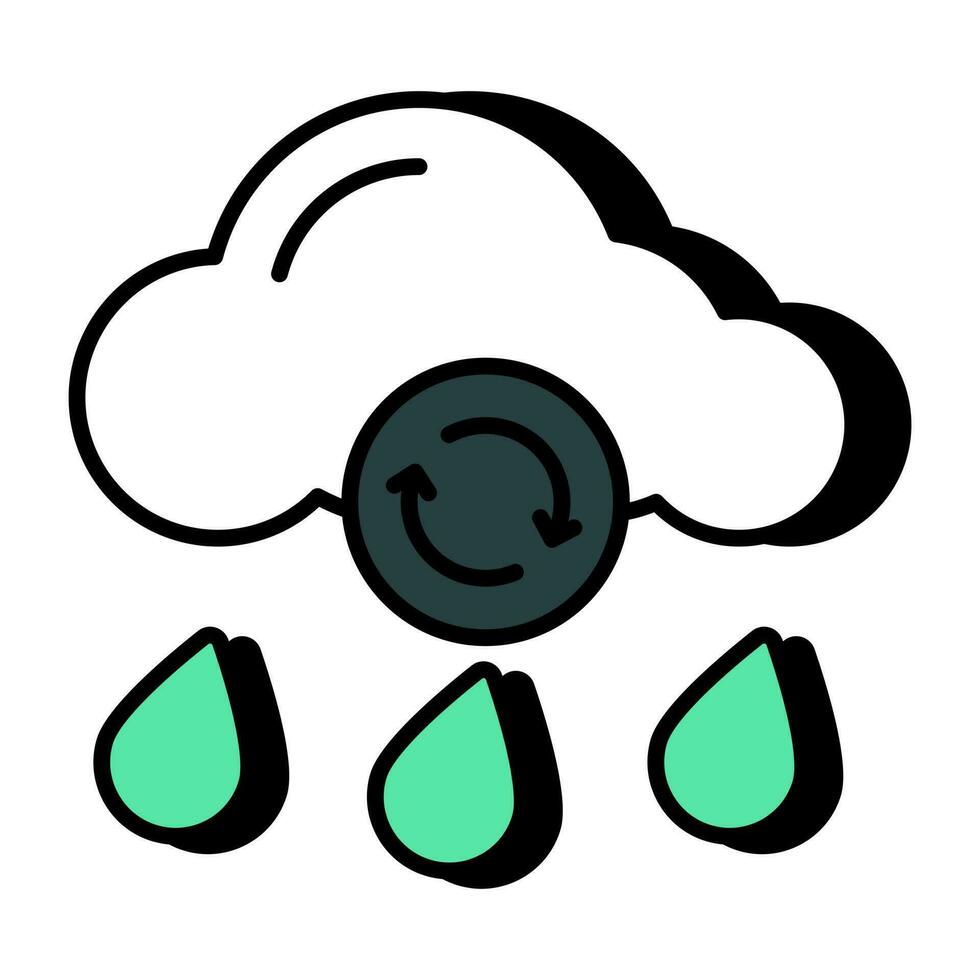 regenval icoon in perfect ontwerp vector