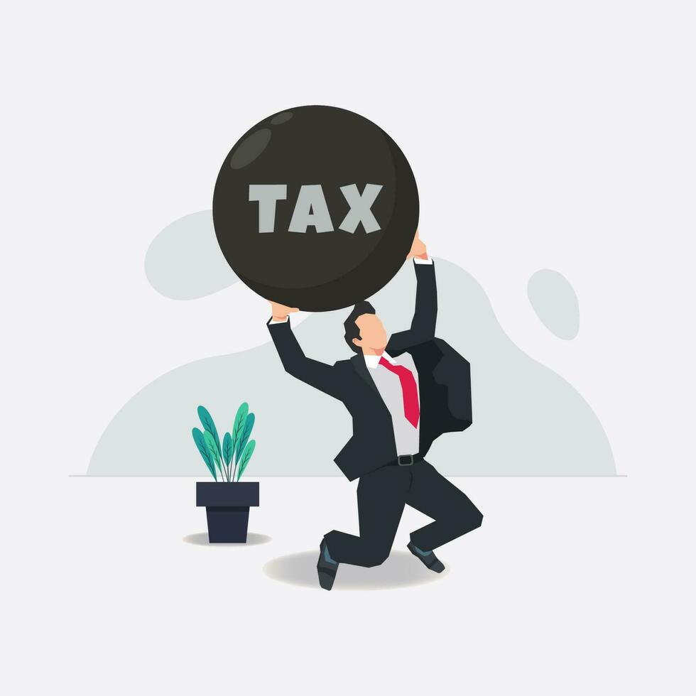 zakenman hijs- de belasting last bal ontwerp vector illustratie